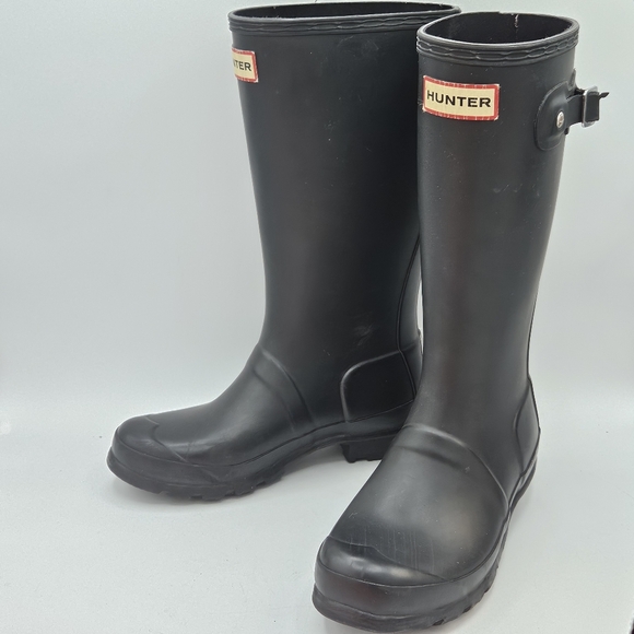 Hunter original nebula rain boots size 3 black - Picture 1 of 15